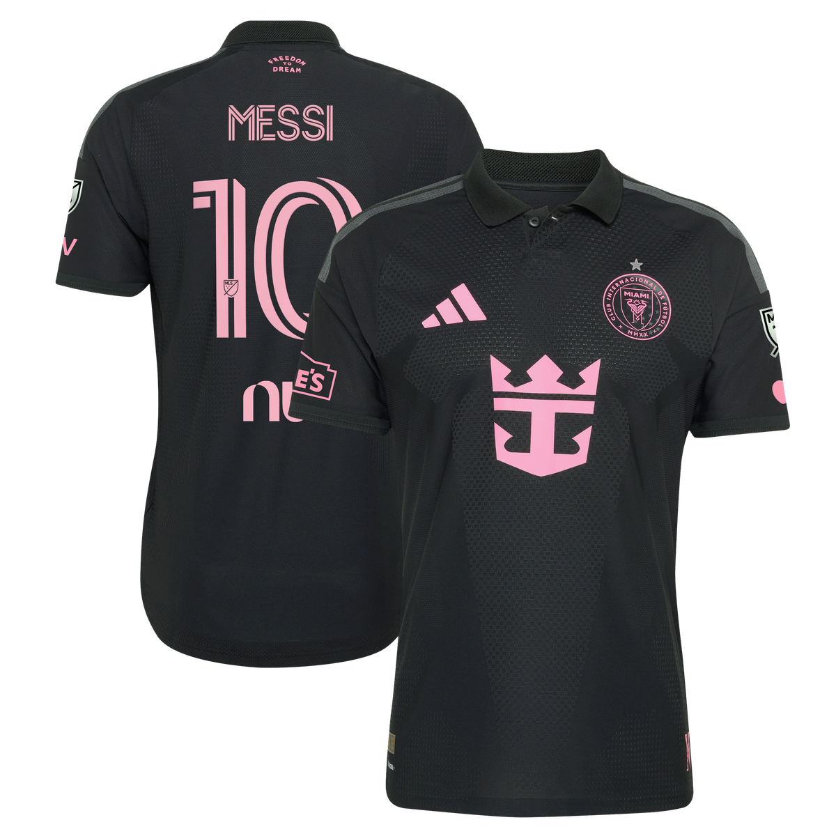Men's Inter Miami CF Lionel Messi Black 2026 Presagio On-Field Authentic Patch Jersey