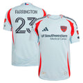 Men's FC Dallas Logan Farrington Light Blue 2025 The Inferno Kit Authentic Player Jersey