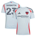 Men's FC Dallas Logan Farrington Light Blue 2025 The Inferno Kit Replica Player Jersey