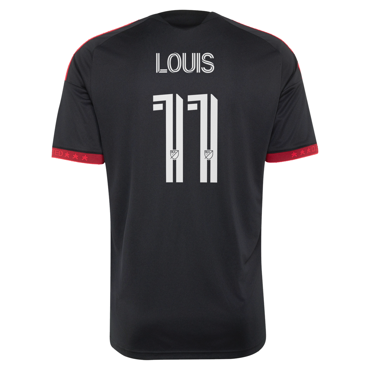 Men's D.C. United Louis Munteanu Black 2026 Black-and-Red Kit Replica Jersey