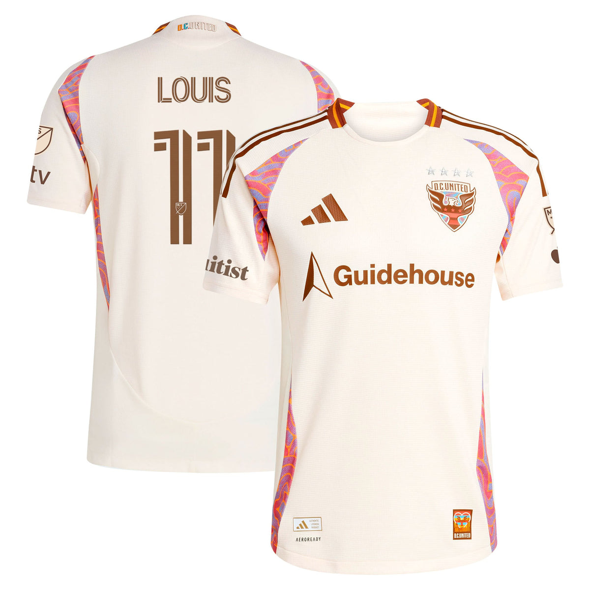 Men's D.C. United Louis Munteanu Natural 2025 The Soul Kit On-Field Authentic Jersey