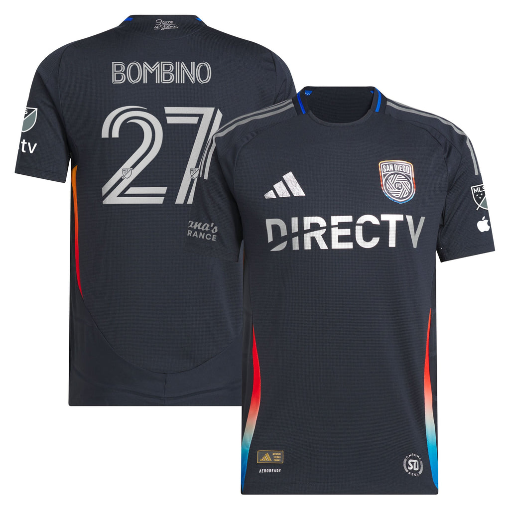 Men's San Diego FC Luca Bombino Navy 2025 State of Flow On-Field Authentic Jersey