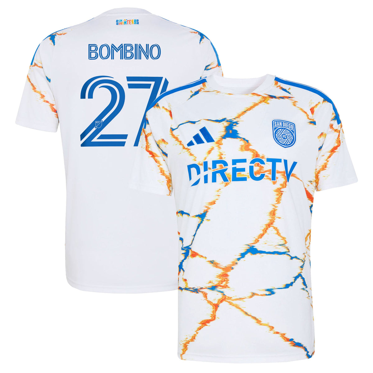 Men's San Diego FC Luca Bombino White 2026 Unprecedented Unity Kit Replica Jersey