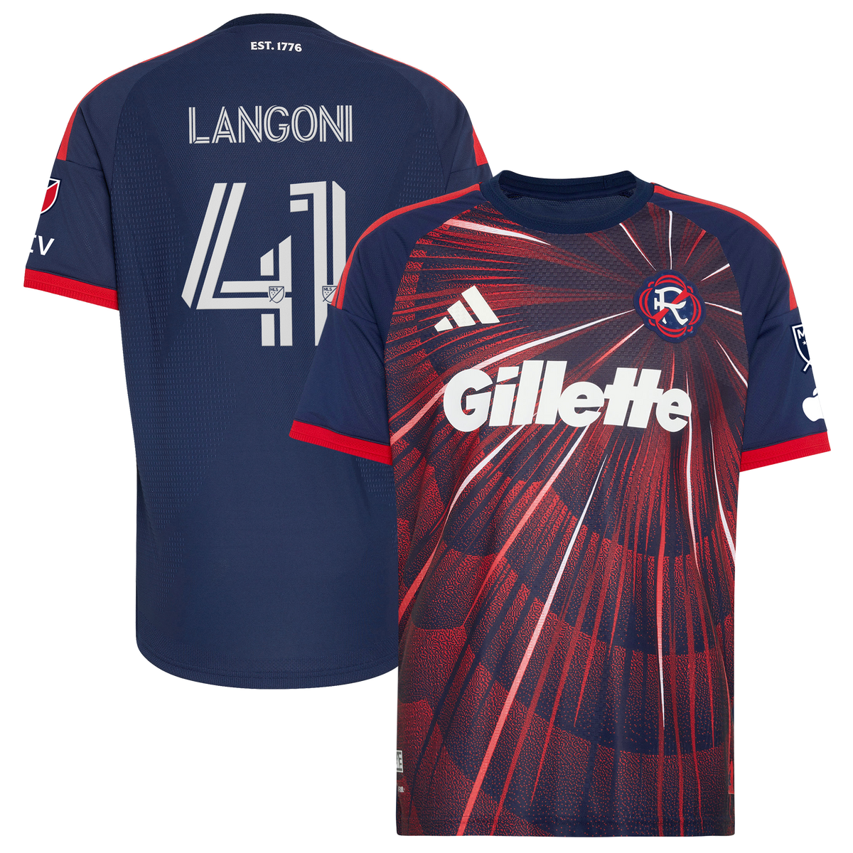 Men's New England Revolution Luca Langoni Blue 2026 Independence Day On-Field Authentic Jersey