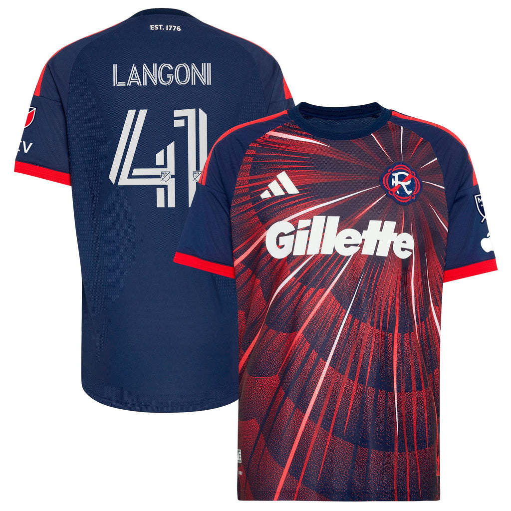 Men's New England Revolution Luca Langoni Blue 2026 Independence Day On-Field Authentic Jersey