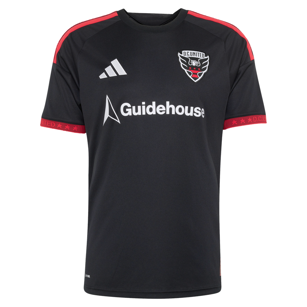 Men's D.C. United Lucas Bartlett Black 2026 Black-and-Red Kit Replica Jersey