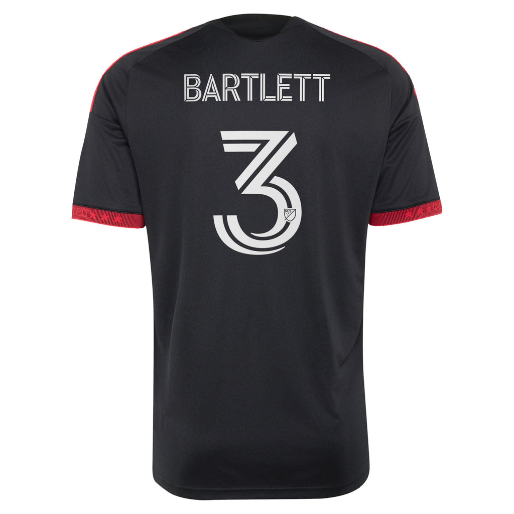 Men's D.C. United Lucas Bartlett Black 2026 Black-and-Red Kit Replica Jersey