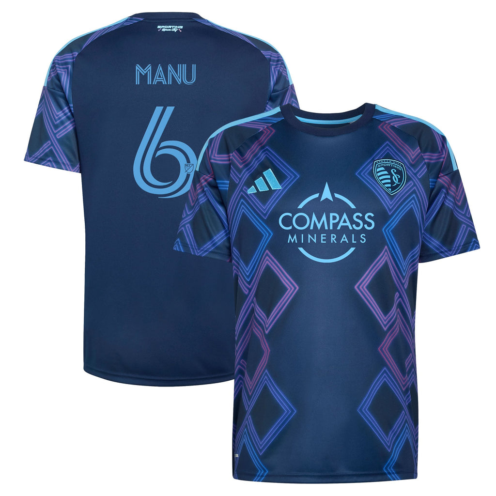 Men's Sporting Kansas City Manu García Blue 2026 The 18th & Vine Kit Replica Jersey