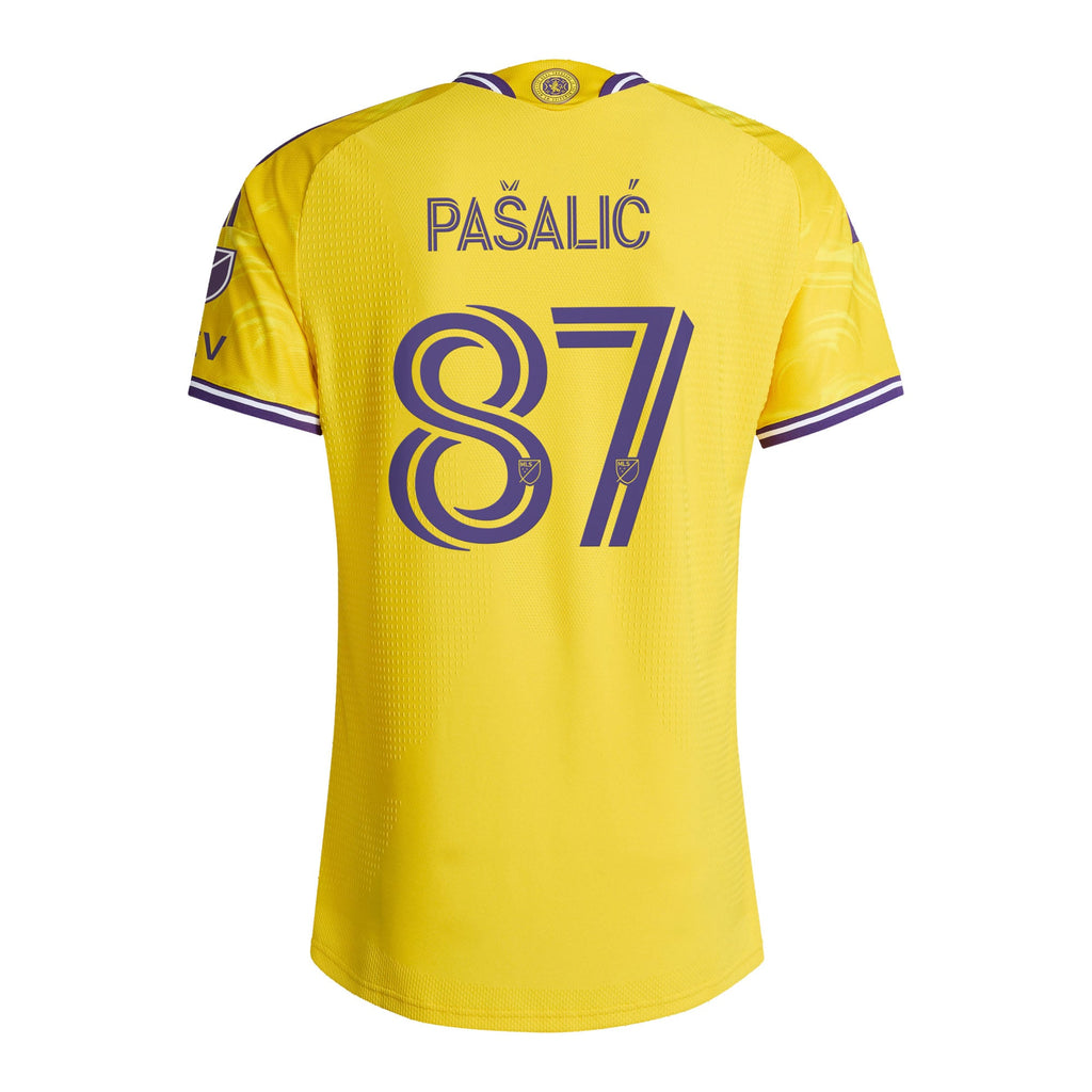 Men's Orlando City SC Marco Pašalić Yellow 2026 Sunken Treasure Kit On-Field Authentic Patch Jersey