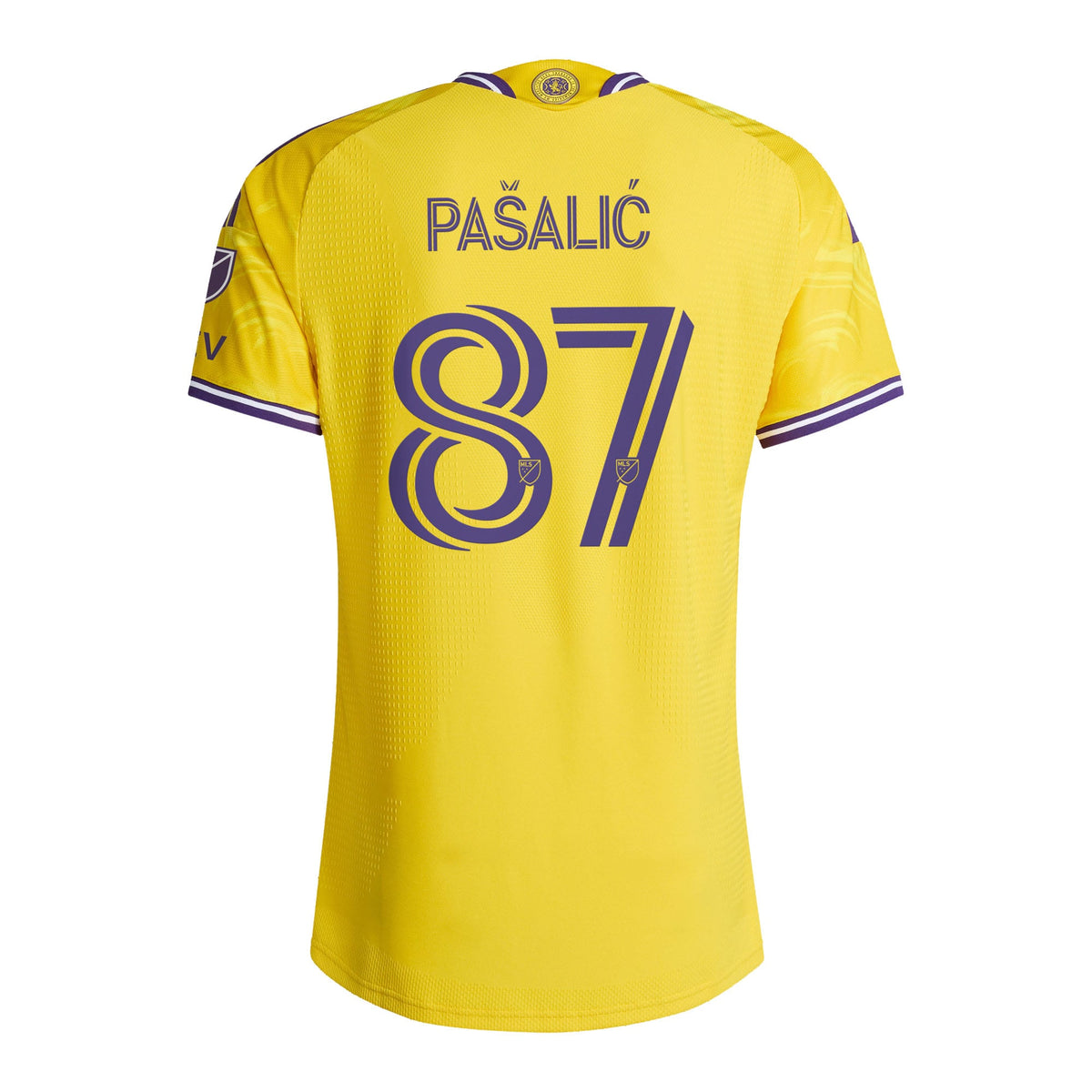 Men's Orlando City SC Marco Pašalić Yellow 2026 Sunken Treasure Kit On-Field Authentic Patch Jersey