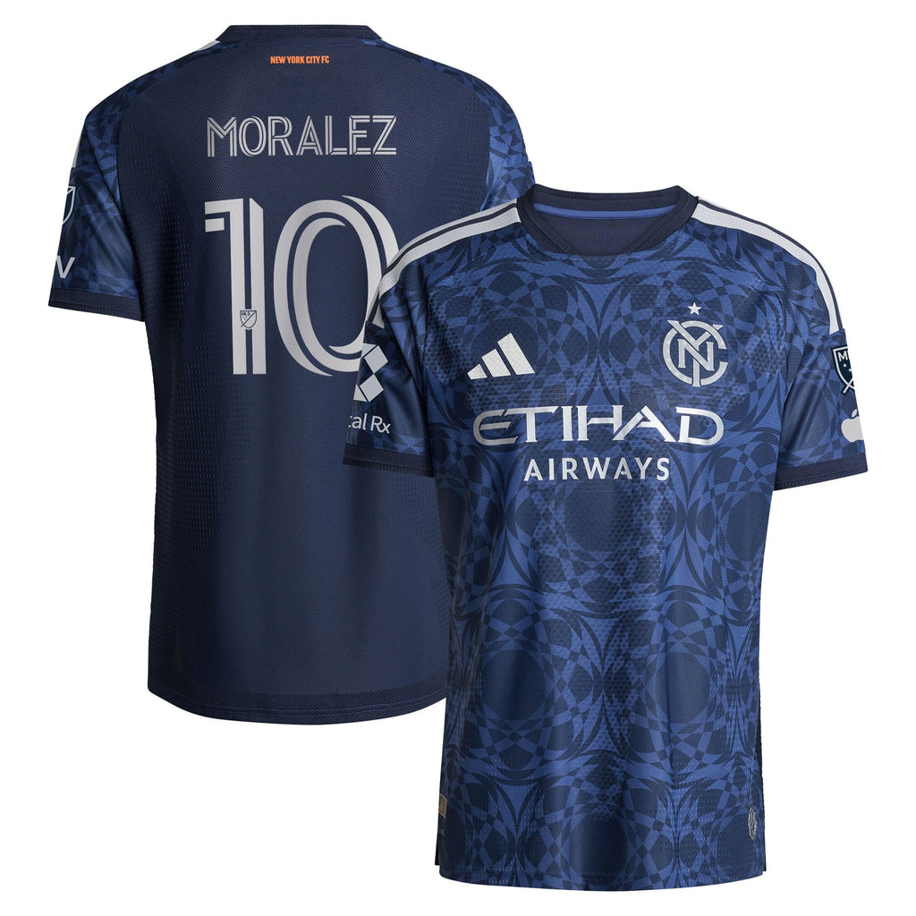 Men's New York City FC Maximiliano Moralez Blue 2026 The All Nations Kit On-Field Authentic Patch Jersey