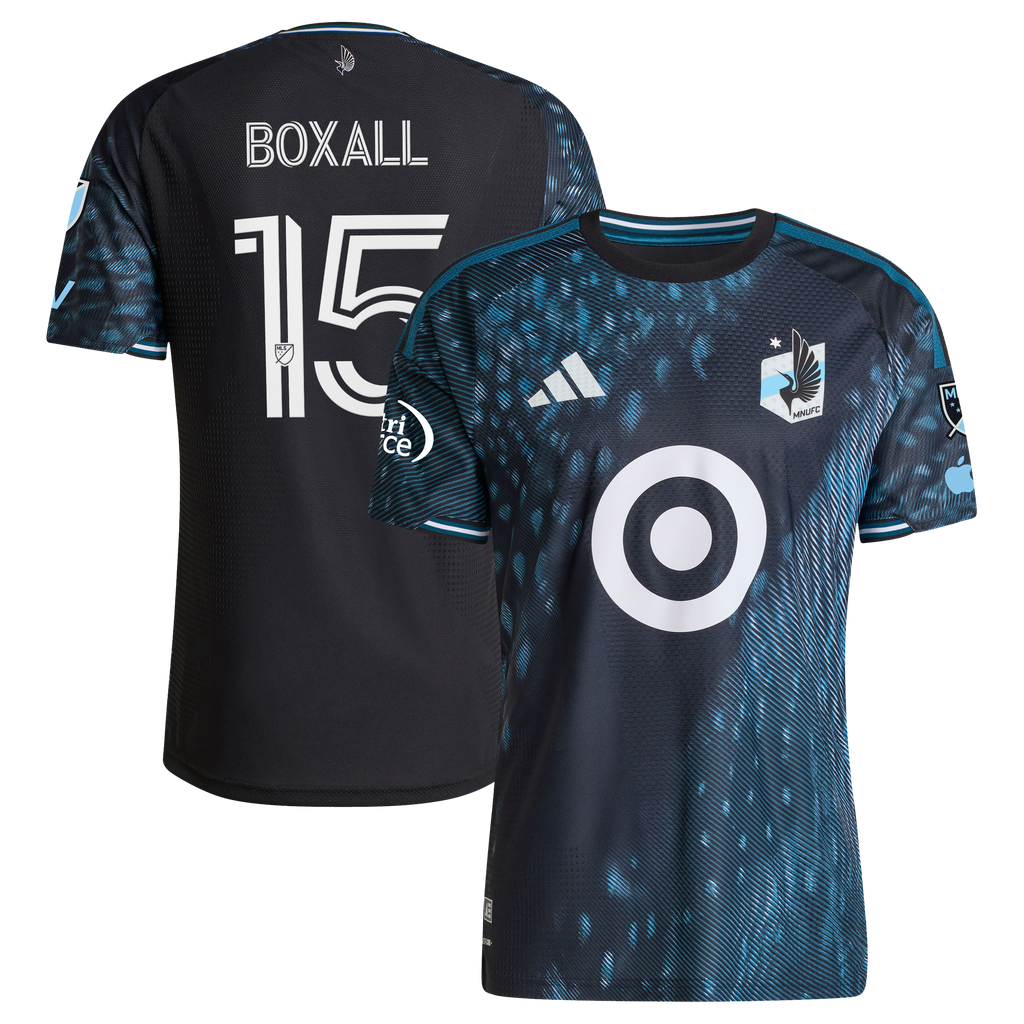 Men's Minnesota United FC Michael Boxall Black 2026 The Decade Kit On-Field Authentic Patch Jersey