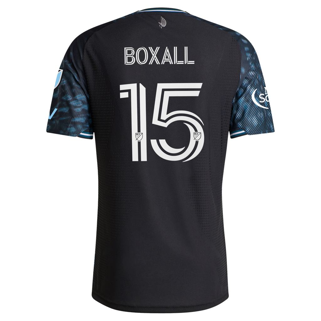 Men's Minnesota United FC Michael Boxall Black 2026 The Decade Kit On-Field Authentic Patch Jersey