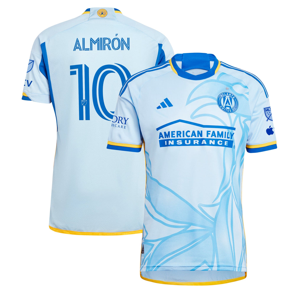 Men's Atlanta United FC Miguel Almiron Light Blue 2024 The Resurgens Kit Authentic Player Jersey