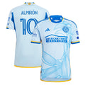 Men's Atlanta United FC Miguel Almiron Light Blue 2024 The Resurgens Kit Authentic Player Jersey
