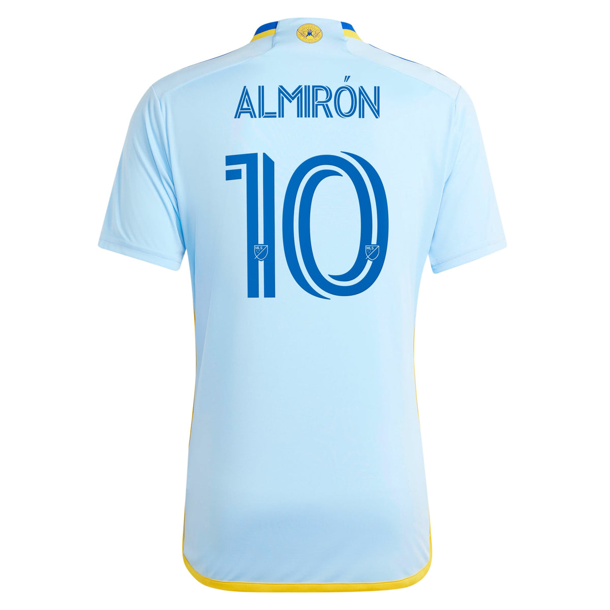 Men's Atlanta United FC Miguel Almiron Light Blue 2024 The Resurgens Kit Replica Player Jersey