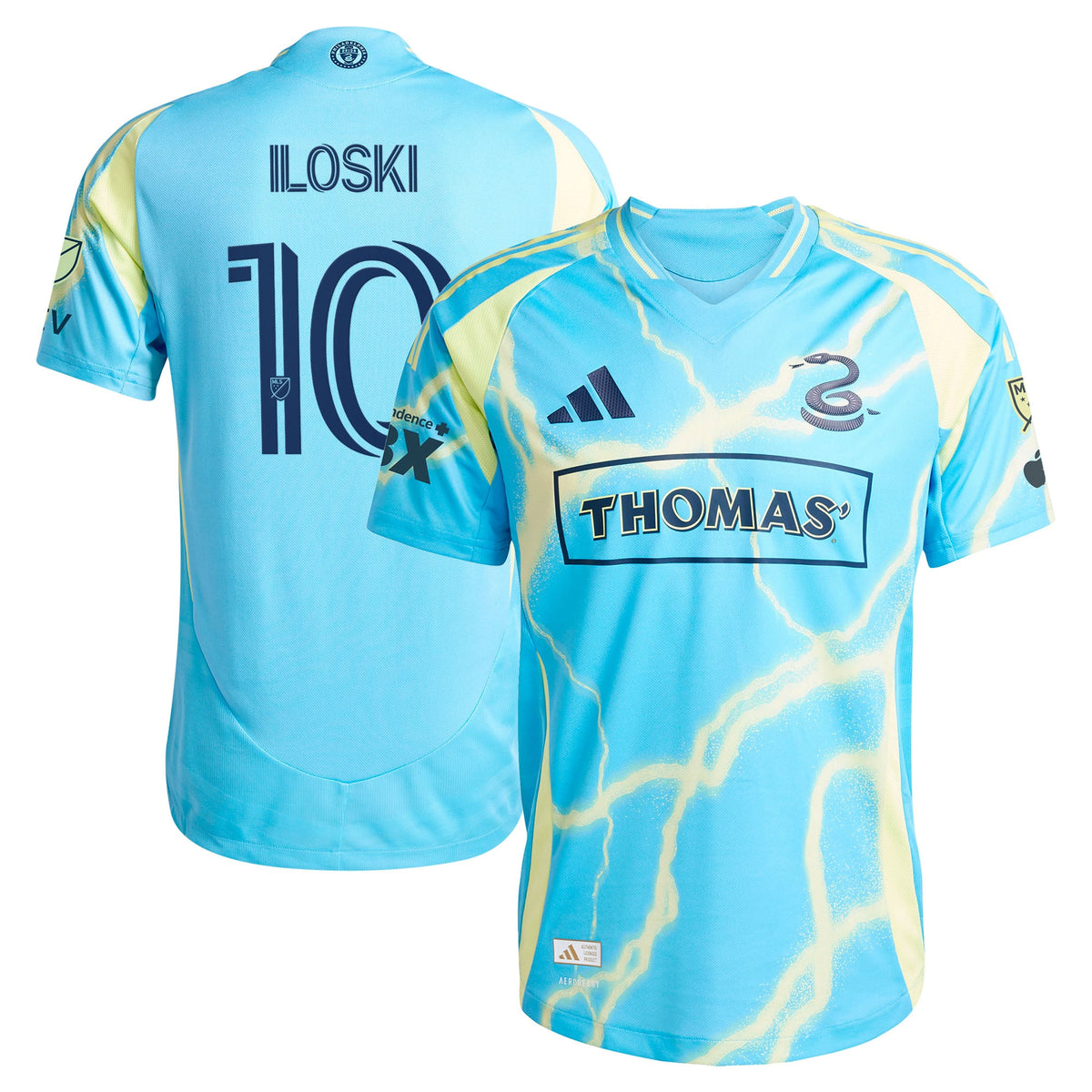 Men's Philadelphia Union Milan Iloski Blue 2025 The Voltage Kit On-Field Authentic Jersey