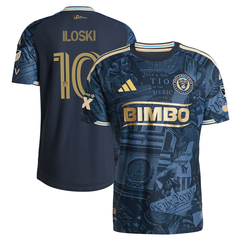 Men's Philadelphia Union Milan Iloski Navy 2026 1776 Kit On-Field Authentic Patch Jersey