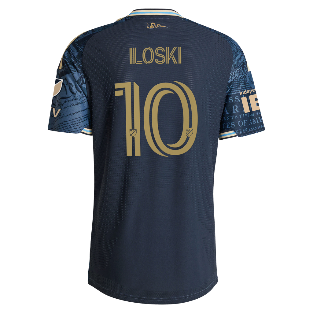 Men's Philadelphia Union Milan Iloski Navy 2026 1776 Kit On-Field Authentic Patch Jersey