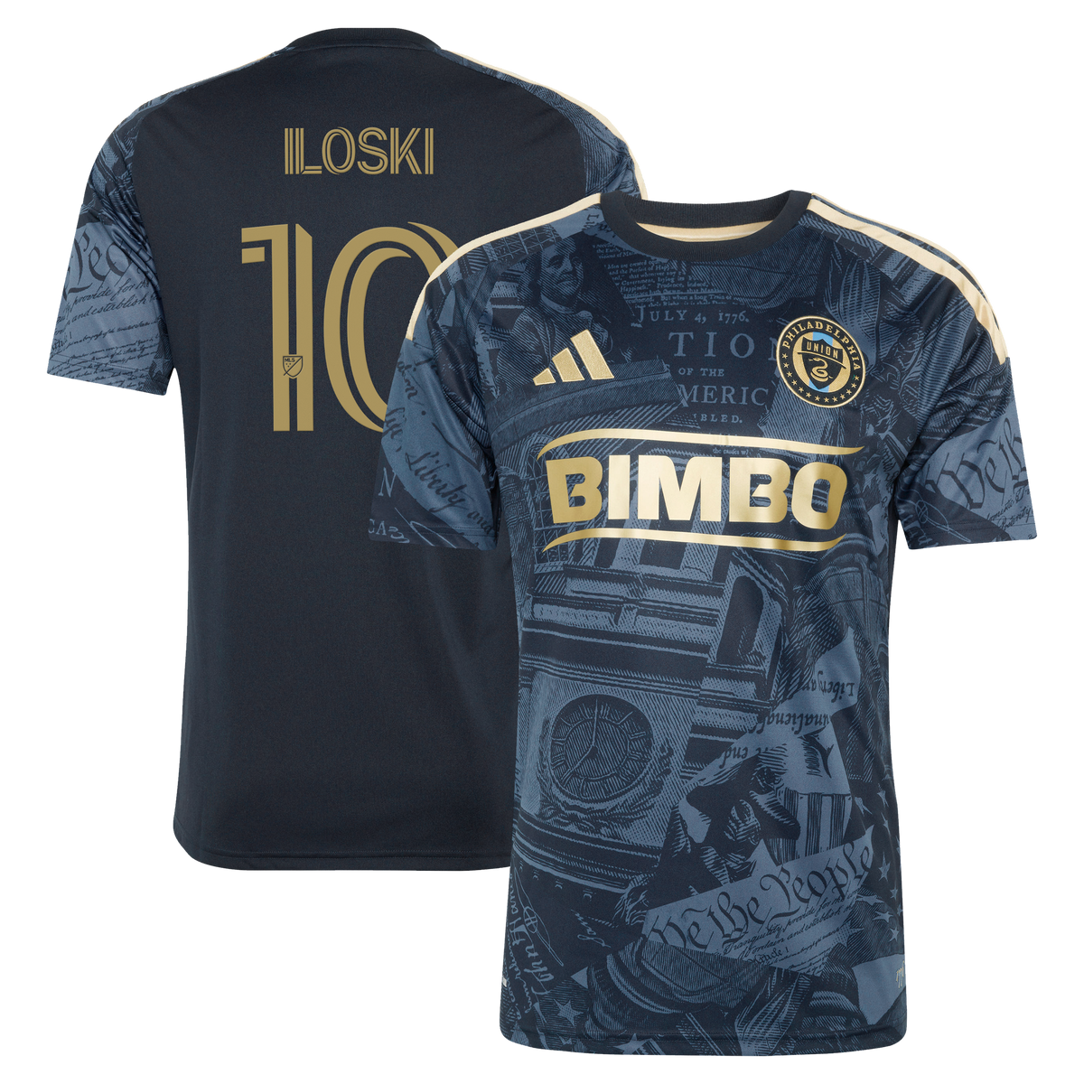 Men's Philadelphia Union Milan Iloski Navy 2026 1776 Kit Replica Jersey