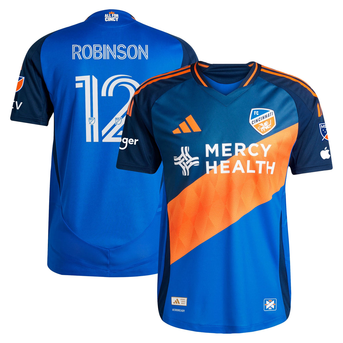 Men's FC Cincinnati Miles Robinson Blue 2025 Orange and Blue Legacy Kit Authentic Player Jersey
