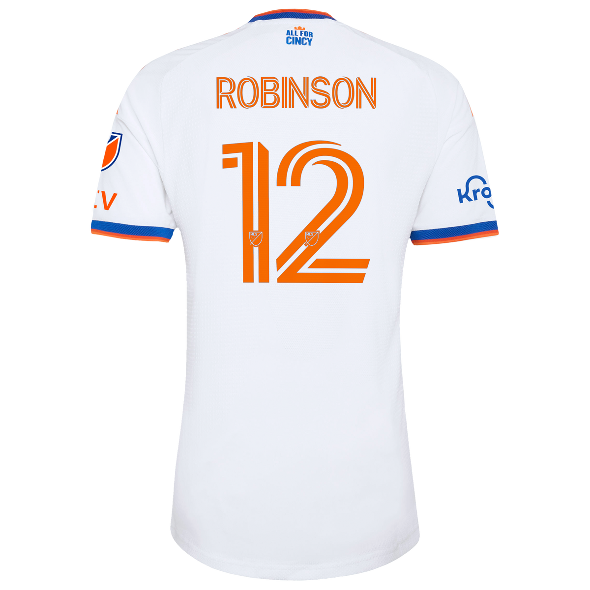 Men's FC Cincinnati Miles Robinson White 2026 The Seven Hills Kit On-Field Authentic Patch Jersey