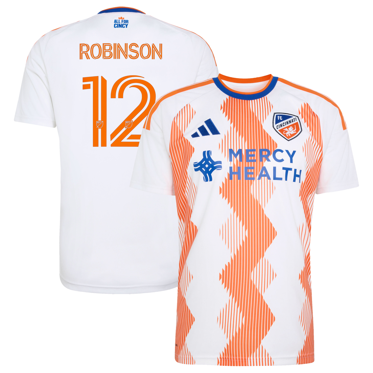 Men's FC Cincinnati Miles Robinson White 2026 The Seven Hills Kit Replica Jersey