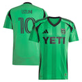 Men's Austin FC Myrto Uzuni Green 2025 The Heartbeat Kit Replica Jersey
