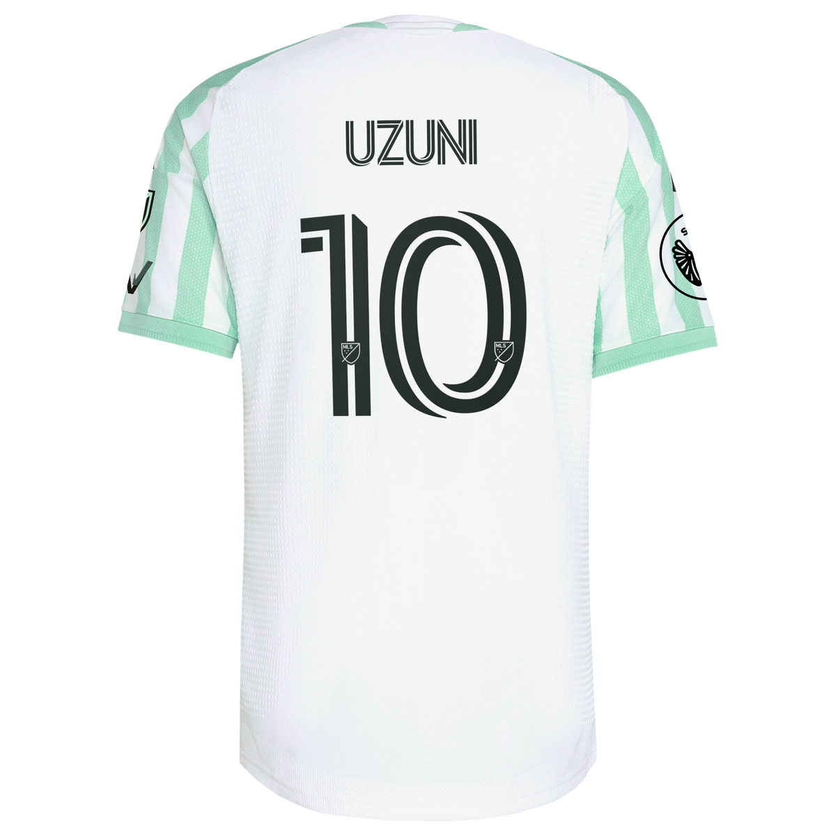 Men's Austin FC Myrto Uzuni White 2026 The Rooted Kit On-Field Authentic Patch Jersey