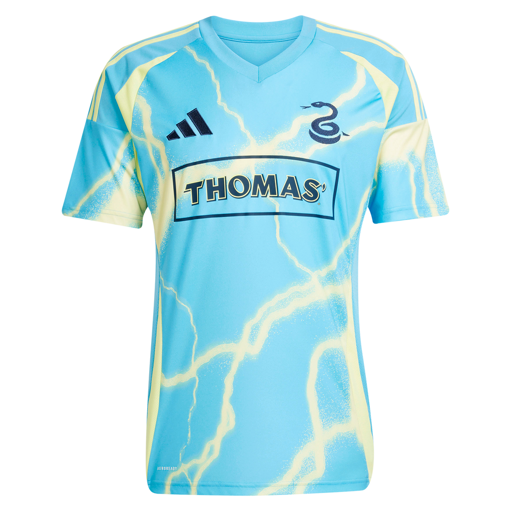 Men's Philadelphia Union Nathan Harriel Blue 2025 The Voltage Kit Replica Jersey