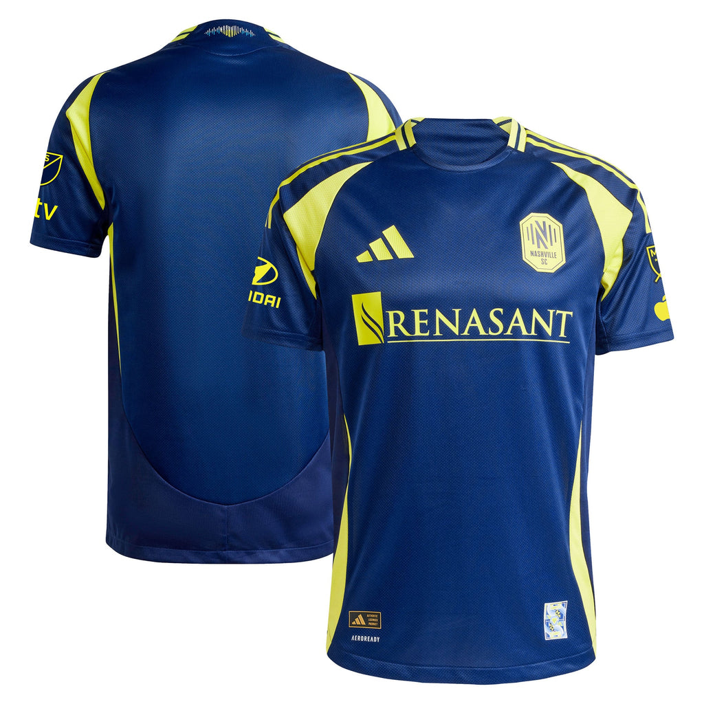 Men's Nashville SC Navy 2025 The Heart Of Nashville Kit Authentic Jersey