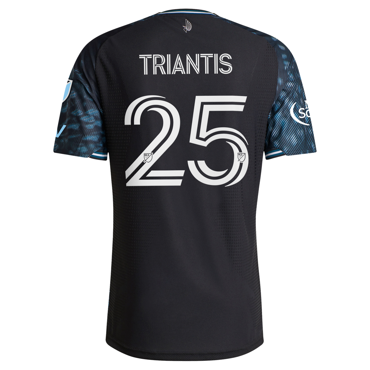 Men's Minnesota United FC Nectarios Triantis Black 2026 The Decade Kit On-Field Authentic Patch Jersey