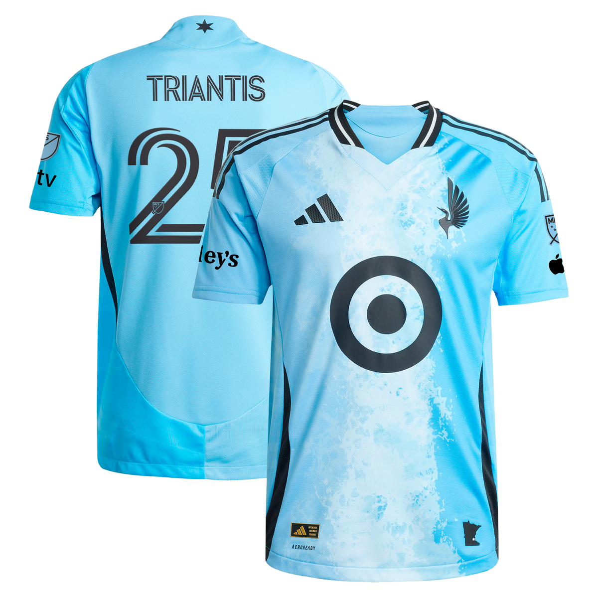 Men's Minnesota United FC Nectarios Triantis Blue 2025 CONVERGENCE On-Field Authentic Jersey