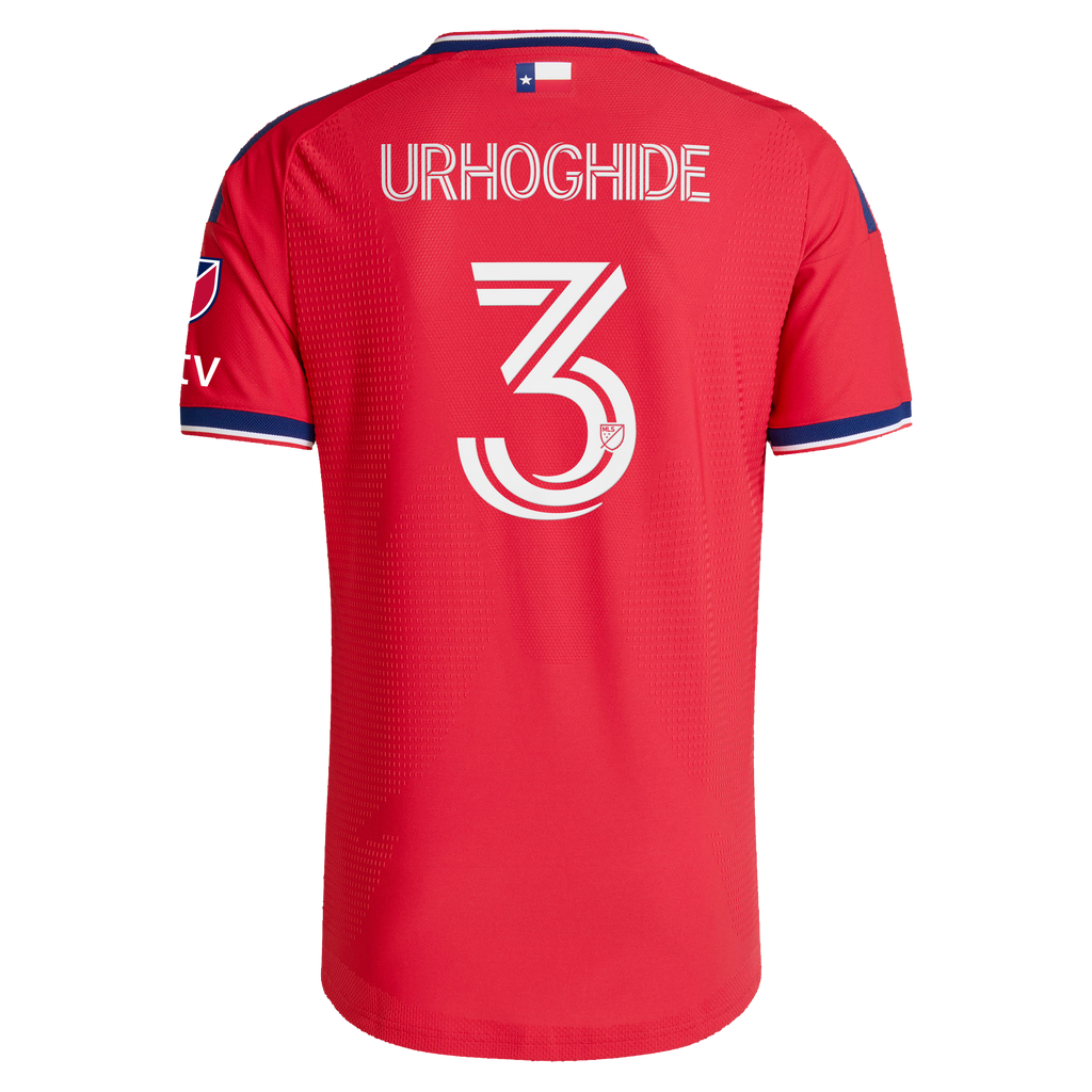 Men's FC Dallas Osaze Urhoghide Red 2026 DNA Kit On-Field Authentic Patch Jersey