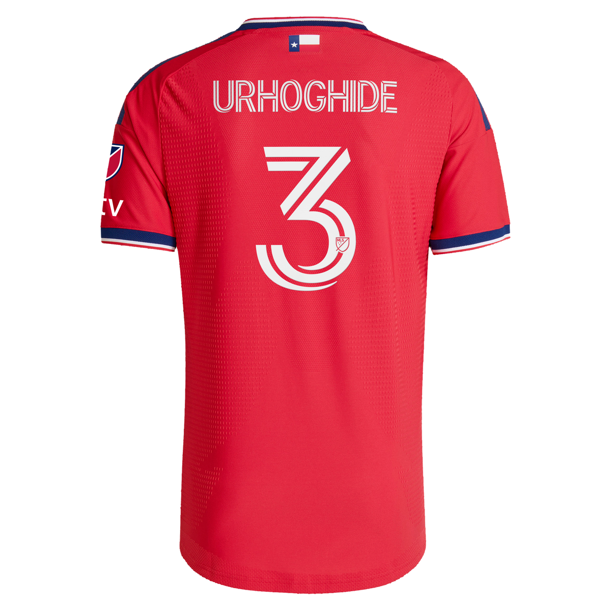 Men's FC Dallas Osaze Urhoghide Red 2026 DNA Kit On-Field Authentic Patch Jersey