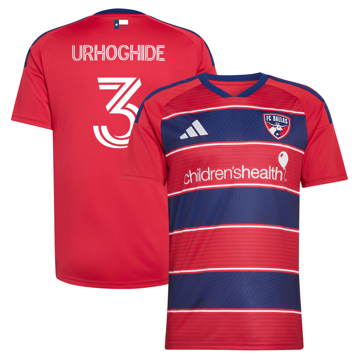 Men's FC Dallas Osaze Urhoghide Red 2026 DNA Kit Replica Jersey