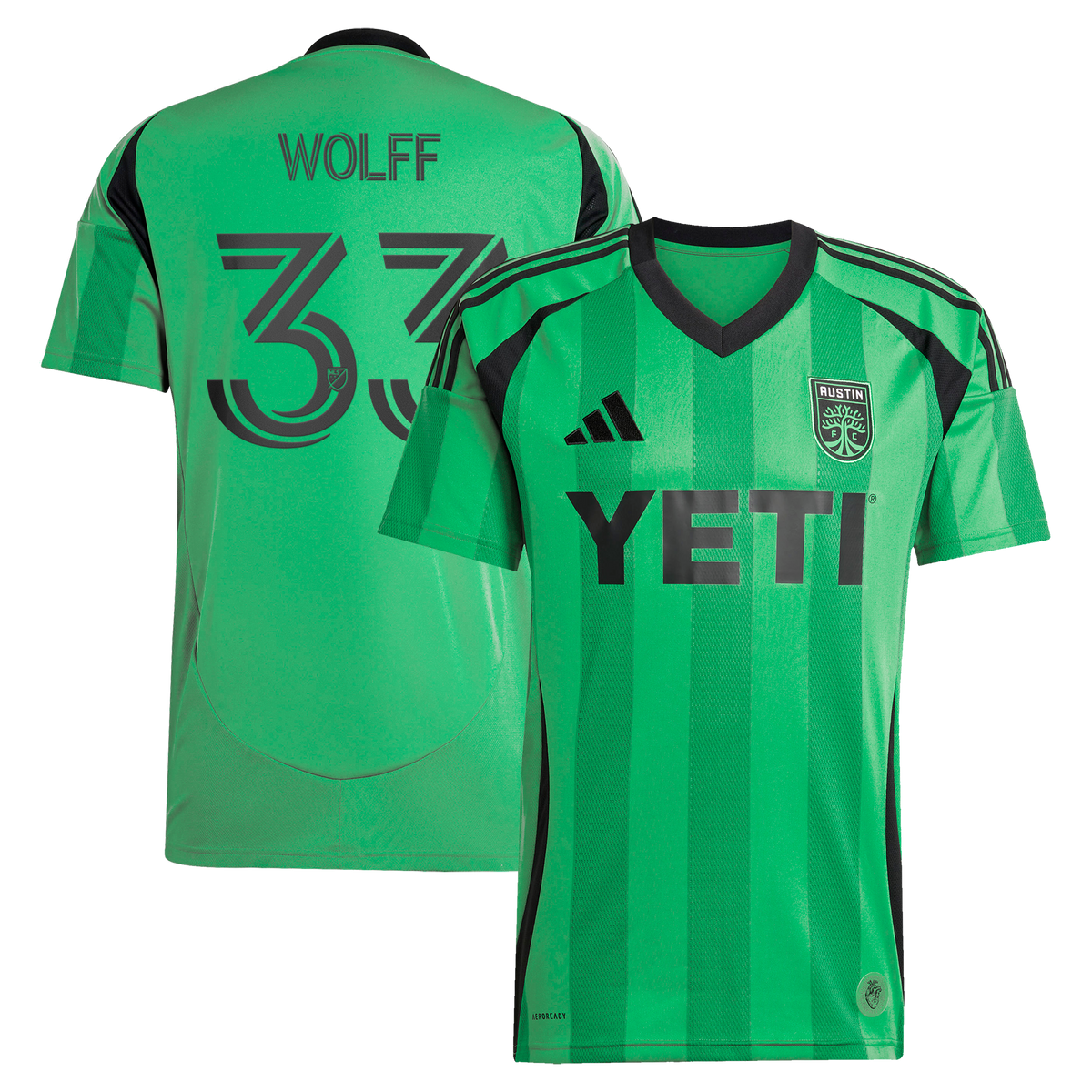 Men's Austin FC Owen Wolff Green 2025 The Heartbeat Kit Replica Jersey