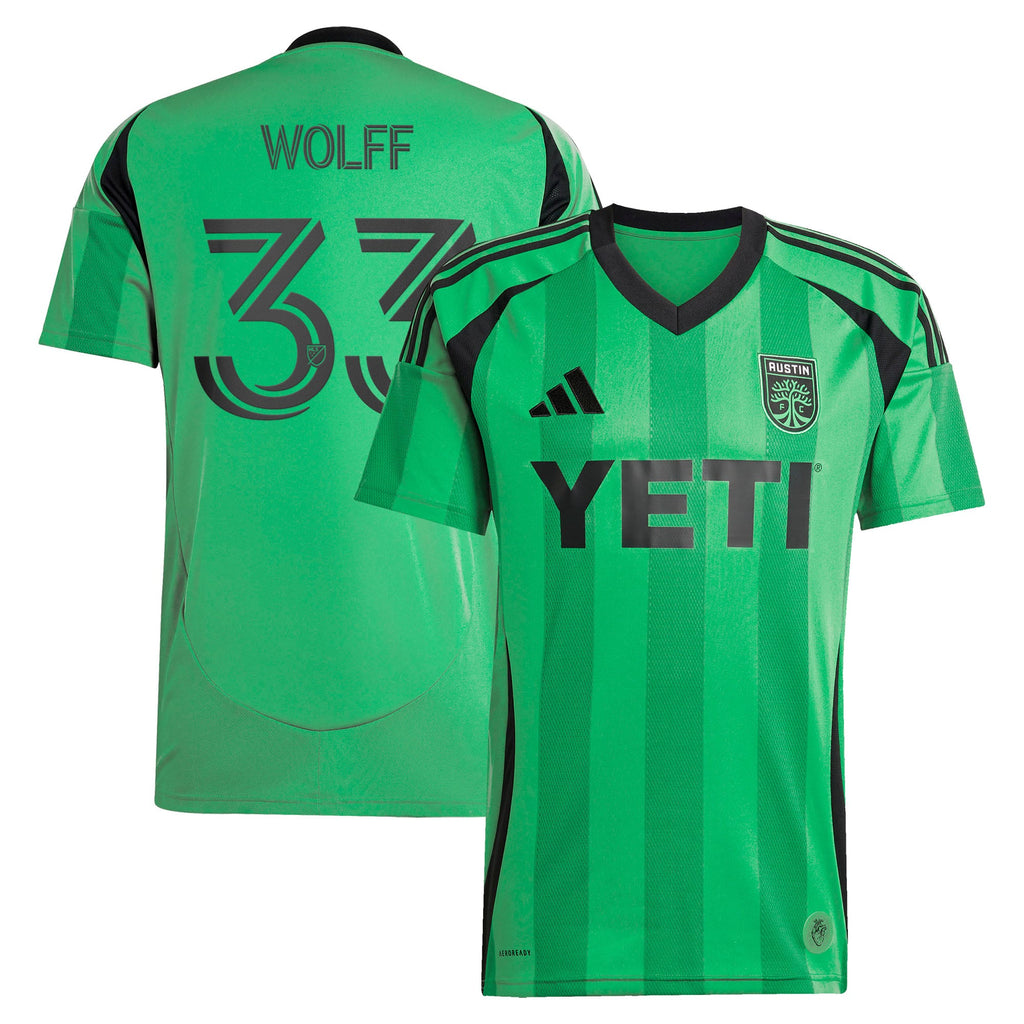 Men's Austin FC Owen Wolff Green 2025 The Heartbeat Kit Replica Jersey