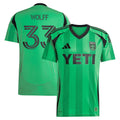 Men's Austin FC Owen Wolff Green 2025 The Heartbeat Kit Replica Jersey