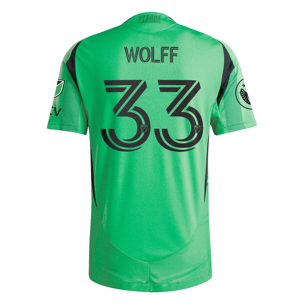 Men's Austin FC Owen Wolff Green 2025 The Heartbeat On-Field Authentic Jersey
