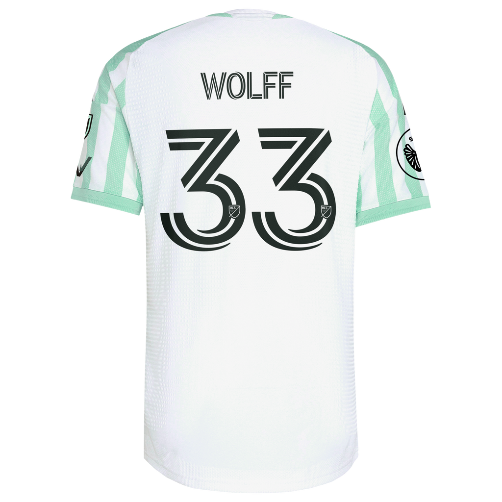 Men's Austin FC Owen Wolff White 2026 The Rooted Kit On-Field Authentic Patch Jersey