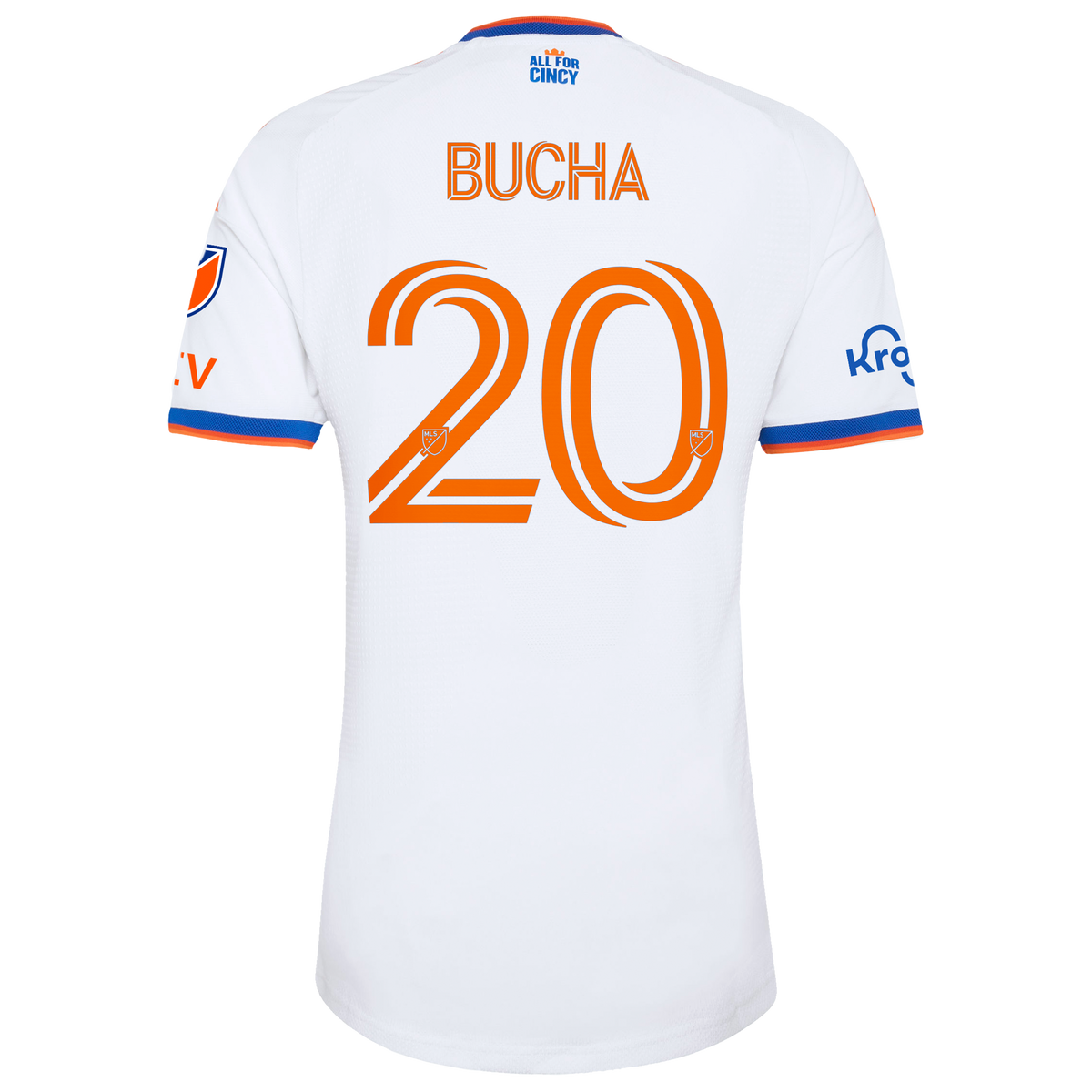 Men's FC Cincinnati Pavel Bucha White 2026 The Seven Hills Kit On-Field Authentic Patch Jersey