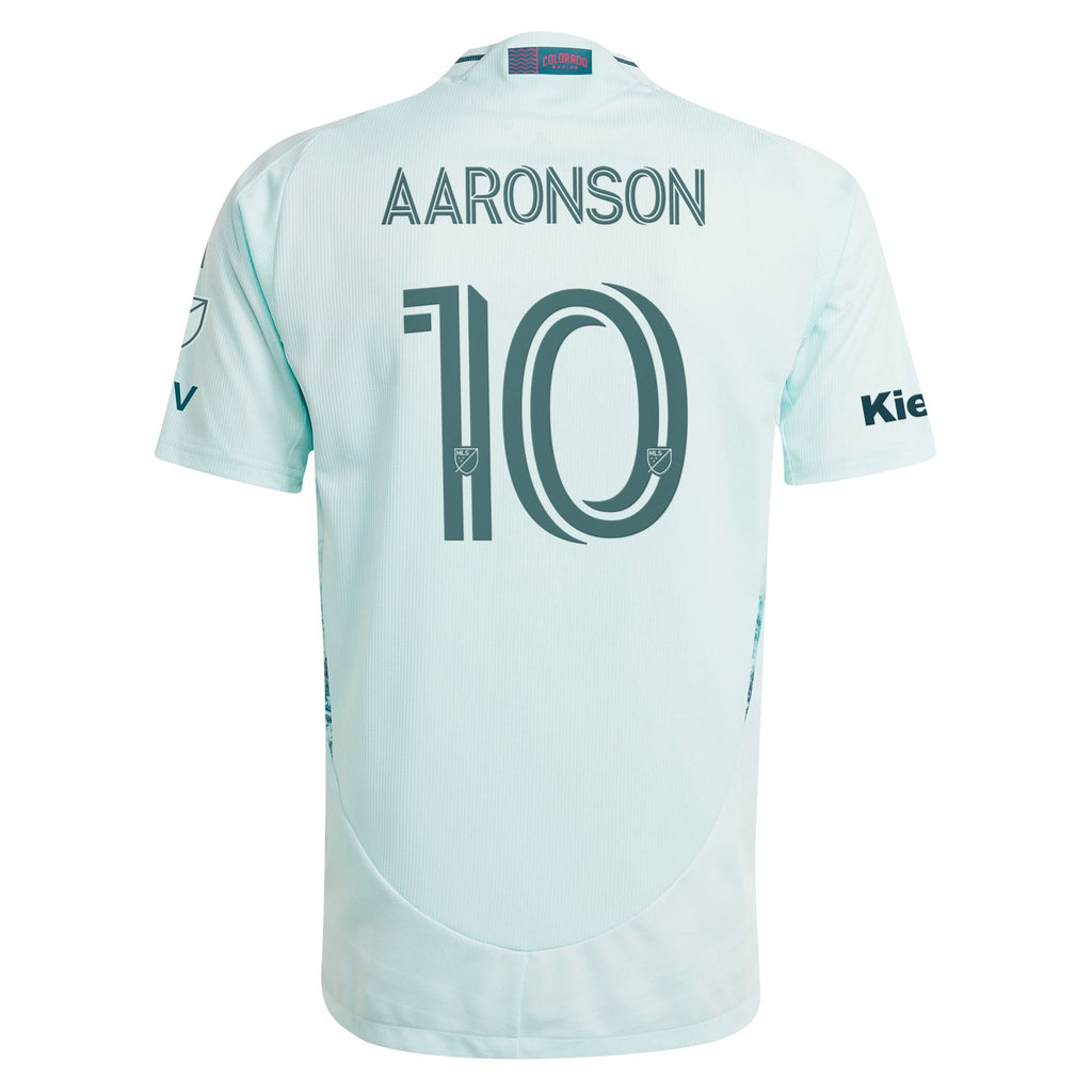 Men's Colorado Rapids Paxten Aaronson Green 2025 Headwaters On-Field Authentic Jersey