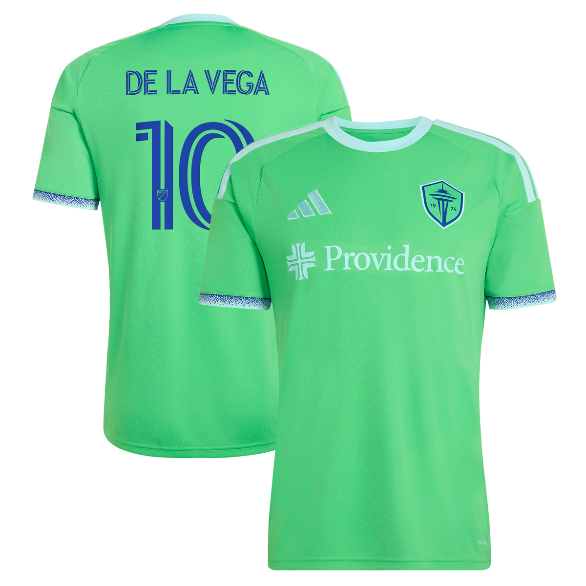Men's Seattle Sounders FC Pedro de la Vega Rave Green 2026 The Evergreen State Kit Replica Jersey