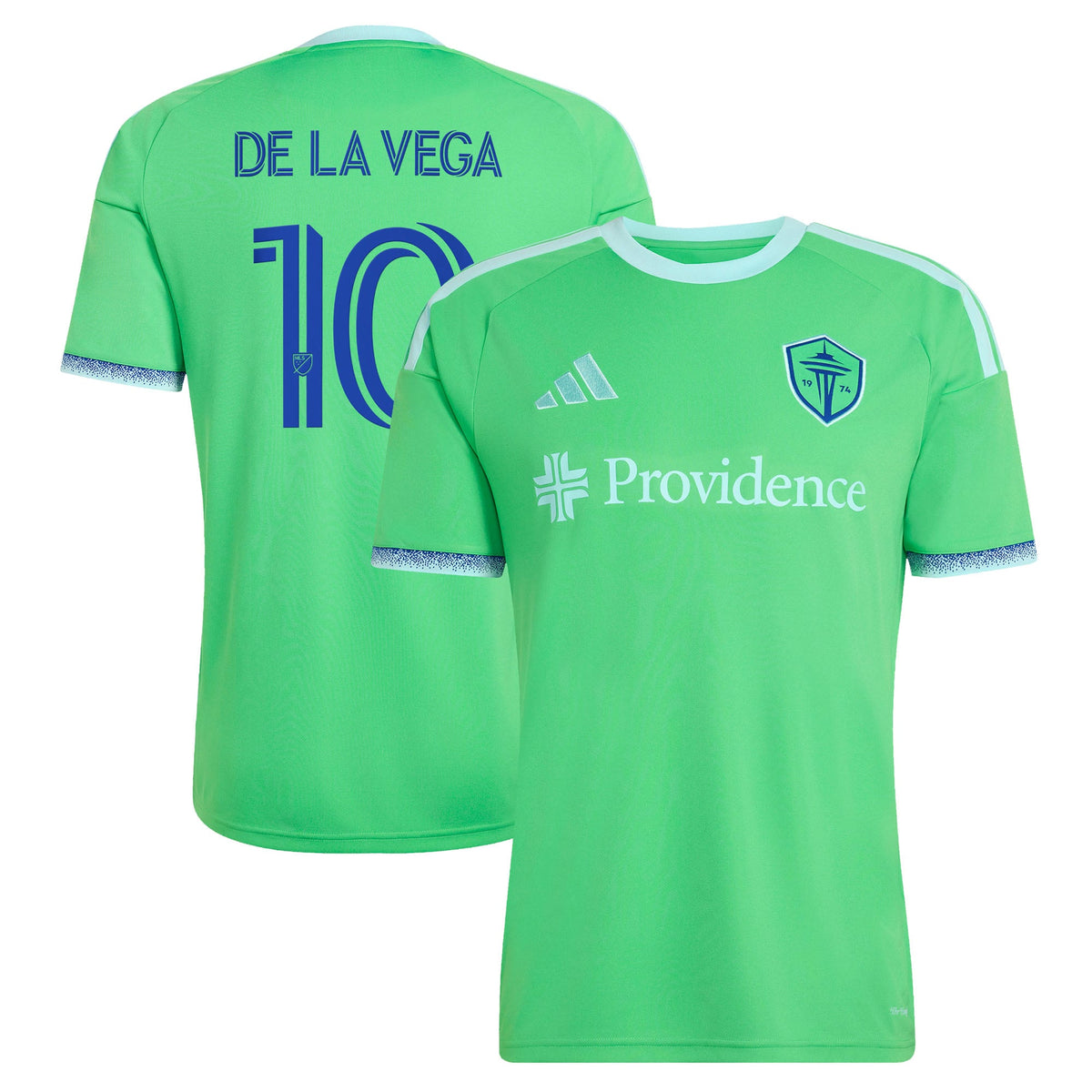Men's Seattle Sounders FC Pedro de la Vega Rave Green 2026 The Evergreen State Kit Replica Jersey