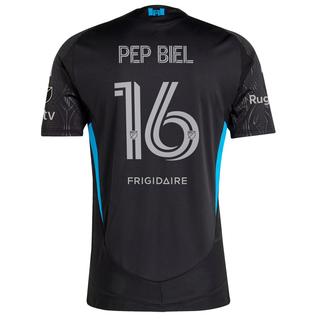 Men's Charlotte FC Pep Biel Black 2025 Fortress Kit On-Field Authentic Jersey