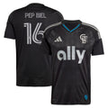 Men's Charlotte FC Pep Biel Black 2025 Fortress Kit Replica Jersey