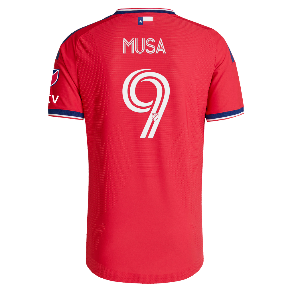 Men's FC Dallas Petar Musa Red 2026 DNA Kit On-Field Authentic Patch Jersey