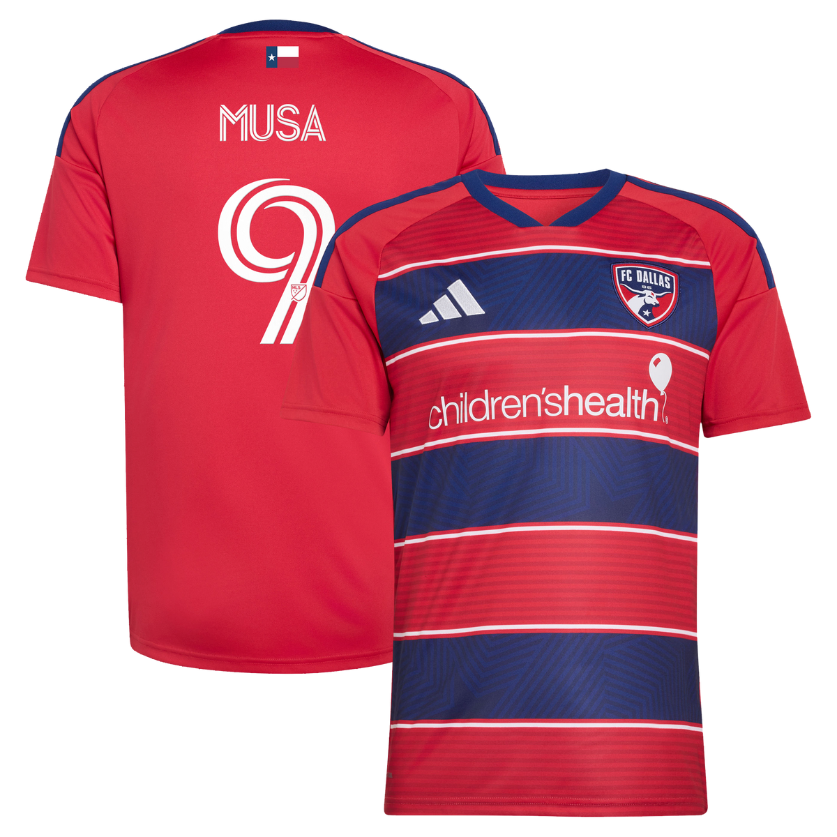 Men's FC Dallas Petar Musa Red 2026 DNA Kit Replica Jersey