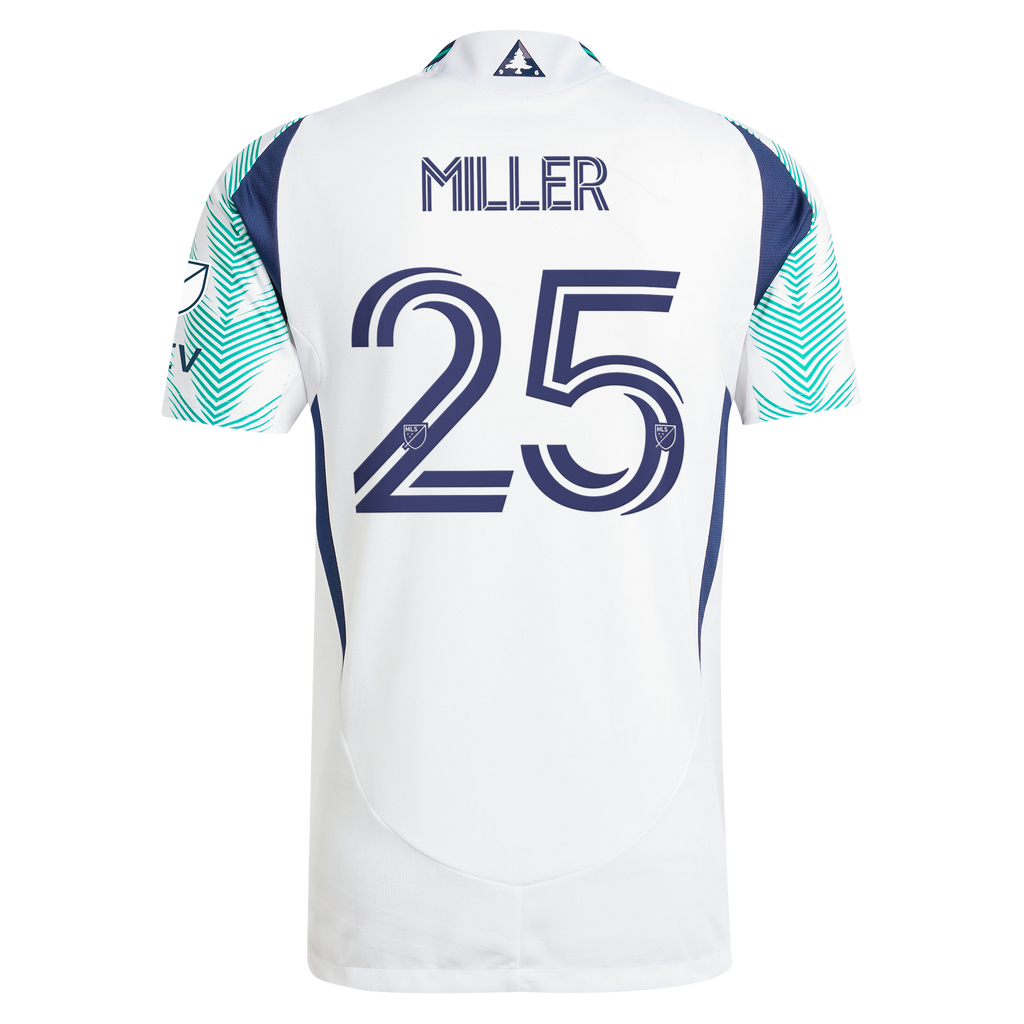 Men's New England Revolution Peyton Miller White 2025 Eastern White Pine x Flag of New England On-Field Authentic Jersey